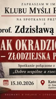 Spotkanie z prof. Janowską na temat złodziejskiej prywatyzacji